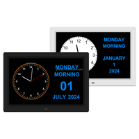 Pros jam Alarm kalender Digital 12 ", FHD tampilan besar jam peredupan otomatis tanggal non-langganan jam bekicot 76is