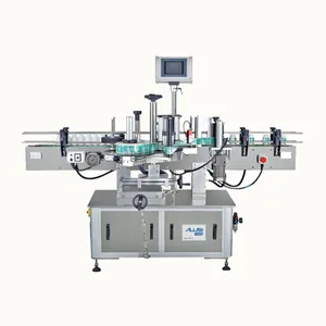 Garrafa aplicadora de etiquetas automática pneumática, garrafa redonda de plástico, máquina de etiquetagem de garrafas de água mineral da cerveja