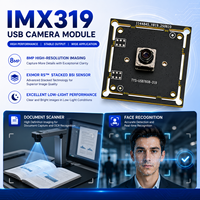 Módulo de Cámara USB IMX319 de 8MP, Sensor Exmor RS Apilado BSI con Enfoque Automático Rápido PDAF para Escáner de Documentos y Reconocimiento Facial