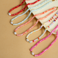 Collar de Moda Boho con Cuentas de Piedras Preciosas Naturales Coloridas y Perlas, Chapado en Oro, de Acero Inoxidable, Hecho a Mano, Regalo para Mujer