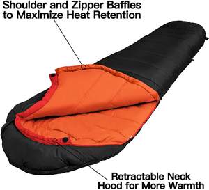 Saco de Dormir Tipo Momia Ultraligero de Fibra Hueca de Alta Calidad para Adultos WOQI con Cremallera - Product Image 3