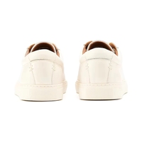 Chaussures mocassins pour hommes en cuir de vachette style skateboard, blanches, respirantes, antidérapantes, décontractées, à enfiler, pour l'automne/hiver