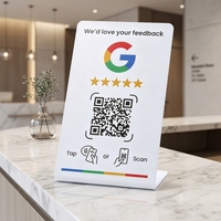 Support de table NFC en PVC |   Offre Spéciale : Support de Table Personnalisé Google RFID pour Avis Google et Cartes Google – Affichage Social Media