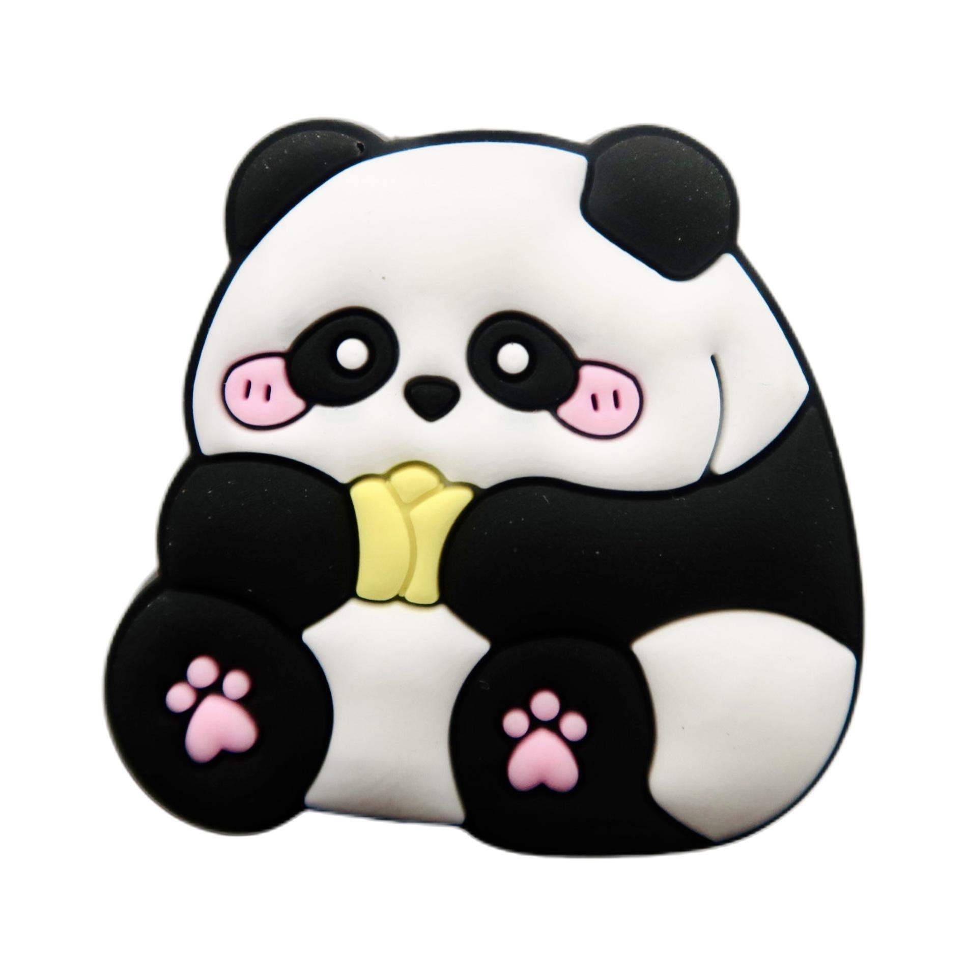 2025 New Panda Shoe Charms Set Colorful Cartoon Children's Lovely PVC Material Washable Shoes Charms