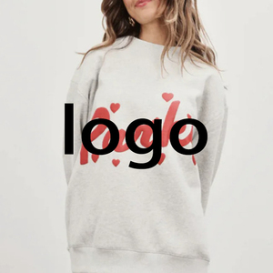 Sudadera de Manga Larga con Cuello Redondo para Mujer, Nueva Colección de Invierno, Bordado de Letras Personalizado, Resistente a las Arrugas, Capa Base sin Capucha - Product Image 6