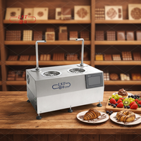 Machine à chocolat chaud de table LST, mini-distributeur commercial double de 5,5 L avec ingrédients (farine et eau)