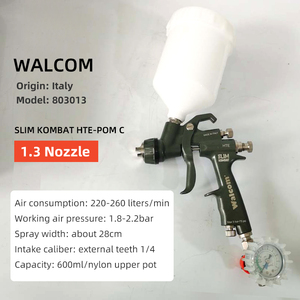 Aerógrafo Italiano Original <span class=keywords><strong>Walcom</strong></span> con Boquilla de Acero Inoxidable de 1.3 mm, Pulverizador de Barniz/Pintura, Herramientas Neumáticas para Automóviles, Personalizable OEM - Product Image 5