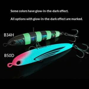 Leurre de pêche en mer <span class=keywords><strong>Maria</strong></span> Rerise, type crayon coulant, appât artificiel dur en acier inoxydable 130mm 70g pour maquereau bleu, thon jaune et thon. - Product Image 1