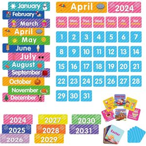 Calendrier de poche pour la salle de classe, calendrier mensuel et tableau météo noir pour l'apprentissage des élèves - Product Image 5