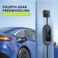 Nouvelle station de recharge pour véhicules électriques 16-32A 7 kW Type 1 Chargeur EV portable