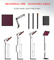 Panneau de luminothérapie LED LUXINT 45W à lumière rouge avec support, télécommande dimmable et infrarouge pour usage domestique