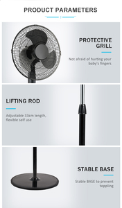 Ventilateur sur pied de qualité supérieure, fabricant chinois, ventilateur électrique sur pied de 16 pouces - Product Image 3