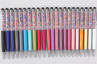 Stylet capacitif universel 2 en 1 à écran tactile cristal diamant avec stylo à bille cadeau de célébration pour ipad iphone samsung