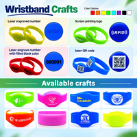 Anpassbares NFC-Silikonarmband Verstellbares Wasserdichtes 13,56MHz RFID-Armband für Veranstaltungen Zugangskontrolle & Türschloss