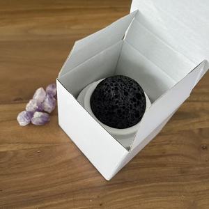 Frascos y Cajas Difusoras de Aroma Navideños Tallados en <span class=keywords><strong>Piedra</strong></span> Volcánica Negra Natural Ecológica (Forma de Bola 8*8*8cm) - Product Image 6