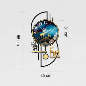 Reloj Decorativo de Pared Moderno para Sala de Estar, 75X40CM, con Luz Nocturna LED, Personalizable, Envío Rápido DDP - Product Image 4