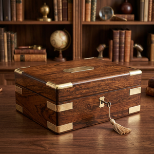 Customized Traditional Square Wooden Opaque Urn <b>Box</b> Keepsake Cremation Ashes Storage Jar <b>Memorial</b> Container Anti-Theft Metal - Product Image 3