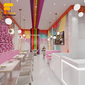 Proveedor de gabinetes de madera de alta calidad, cafetería <span class=keywords><strong>francesa</strong></span>, diseño de interiores, decoraciones de exhibición de cafetería, cafetería - Product Image 4