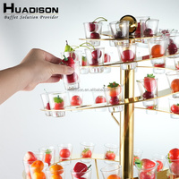 Présentoir Buffet Spirale Cocktail Huadison Haut de Gamme en Acier Inoxydable Doré pour Traiteur et Événements