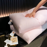 Oreiller 100% duvet d'oie hongroise, qualité hôtelière, doux et offrant un soutien optimal, coussin de lit avec housse en coton 600 fils.