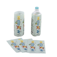 Etiquette d'emballage en rouleau de plastique étanche PET/PVC avec impression de logo couleur personnalisée pour bouteille de boisson