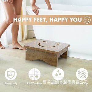 Cross-border wooden step <b>stool</b>, office footstool, bedside ottoman, <b>sofa</b> <b>stool</b>, table cushion, solid wood bathroom <b>stool</b> - Product Image 5