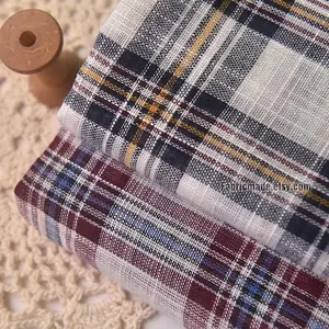 Flannel Plaid Yarn Dyed Brushed Cotton Tartan Fabric For Sleepwear