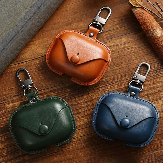 High Quality Leather Earphone Case for Apple Airpods Pro 2 3 Headphones Cover Cortex Anti Fall Dermis Bag Shockproof Cases