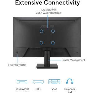 Moniteur Asus 27 pouces Eye Care IPS Full HD 120Hz 1ms Adaptive Sync Anti-lumière bleue Écran mat pour la maison et les étudiants - Product Image 3