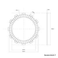 Disques d'embrayage doublés FCC pour systèmes de transmission automatique Husqvarna WR 125 95-13