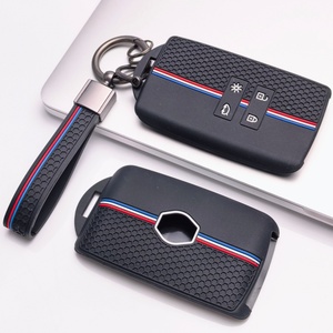 Housse de clé de voiture en silicone compatible avec Renault, convient aux Renault Koleos <span class=keywords><strong>Kadjar</strong></span> Megane Talisman Captur Espace <span class=keywords><strong>Arkana</strong></span> Scenic - Product Image 1