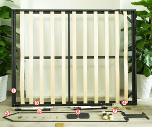 뉴 노르딕 수직 플립 머피 침대 - 공간 절약형 숨겨진 벽 침대 접이식 캐비닛 침대 - Product Image 5