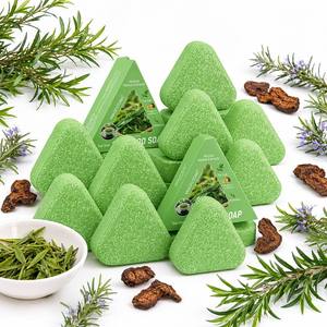 Shampooing Solide Artisanal au Théier et au Romarin 120g – Soin Capillaire Naturel <span class=keywords><strong>à</strong></span> Base de Plantes, Contrôle du Sébum, Nourrissant pour le Cuir Chevelu, Sans Sulfate - Product Image 1