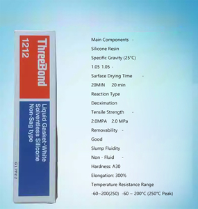 Adhésif scellant en silicone liquide blanc MKX9 ThreeBond 1212, tube de 150 g, séchage rapide pour la construction, le travail du bois et l'utilisation comme autocollant - Product Image 6