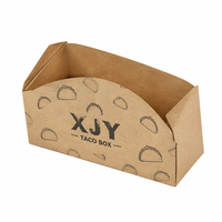 Boîtes alimentaires en carton personnalisées XJY pour restaurants, emballages pour tacos à emporter, conteneurs pour tacos à emporter