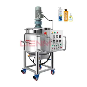 LIENM Industrial Liquid Mixer Machines Movable Mixer Liquid Tank Stainless Steel Liquid Filling Machine With Heater and Mixer