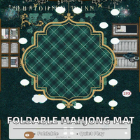Tapis de Mahjong Américain Moderne Personnalisé MKY/OEM, Pliable, en Microfibre et Caoutchouc Naturel, Tapis de Table de Poker Écologique, Réduction du Bruit