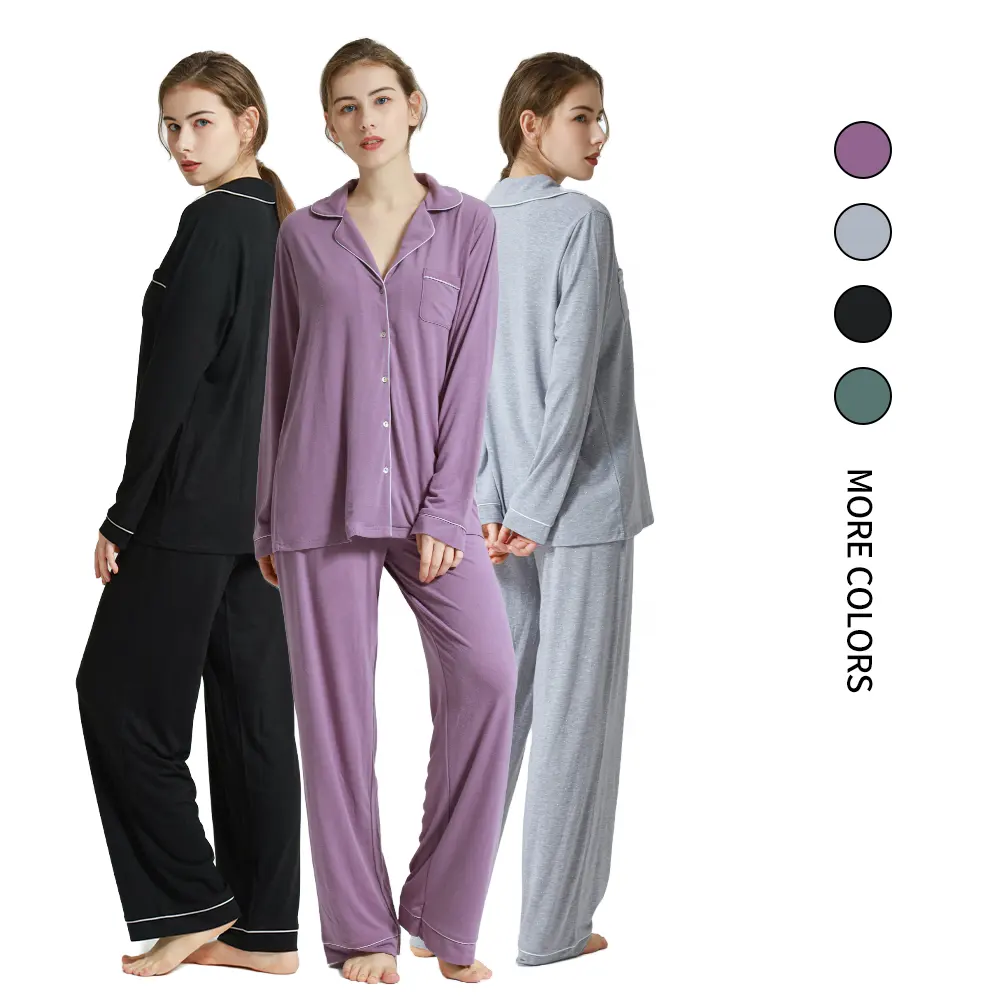 Women's pyjamas Set Nightwear Long Sleeve Pijamas Home Clothes Sleeping Shirt loungewear HomeWear Pajamas Sleepwear for Women