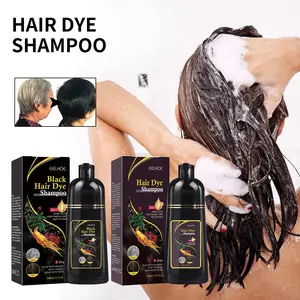 Eelhoe Ginger Polygonum Multiflorum Ginseng Black Dark Brown Hair Dye Color Shampoo