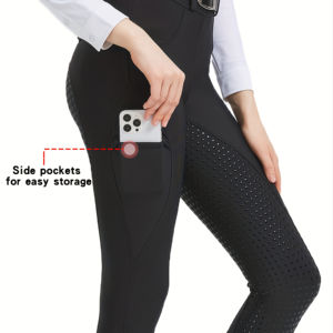 女子马术赛车马裤爆款防滑硅胶裤骑行紧身衣2纠察马术马裤女 - Product Image 1