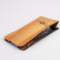 Pochette debout recyclable imprimée sur mesure pour thé et café avec doublure en feuille d'aluminium, fermeture à glissière et sac en plastique à valve