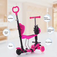 Offre Spéciale : Trottinette Pliable pour Enfants avec Design Adorable, Hauteur Réglable, Barre de Poussée, Roues Lumineuses en PU – Jouet Sûr pour Bébé, Idéal pour l'Extérieur