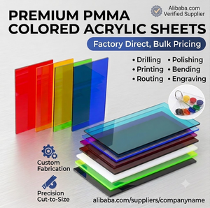 Custom Colored Translucent <b>Acrylic</b> <b>Board</b> Cutting Extruding Laser Engraving Bending Drilling Printing Eco-Friendly Custom Shapes - Product Image 1