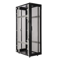 Armoire de serveur 42U 19 pouces, armoire réseau autoportante avec portes avant et arrière en maille et roulettes pour centre de données