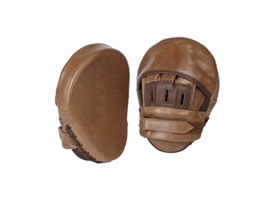 High Quality Wholesale Leather Punching Target Focus Mitts Durable Leather <b>Boxing</b> Focus Pad Hand Target - Product Image 6