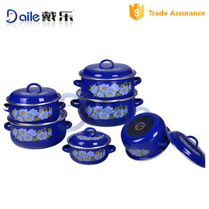 <span class=keywords><strong>6</strong></span> pezzi nuovi prodotti per la cucina stoviglie stoviglie <span class=keywords><strong>set</strong></span> di casseruole smaltate - Product Image 4