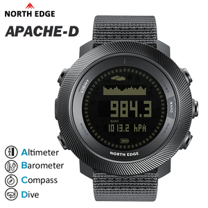 Reloj de Buceo <span class=keywords><strong>Digital</strong></span> NORTH EDGE APACHE-D con Caja de Fibra de Carbono, Altímetro, Barómetro, <span class=keywords><strong>Brújula</strong></span>, Hora Mundial, Resistente al Agua 100M, Reloj Deportivo - Product Image 2