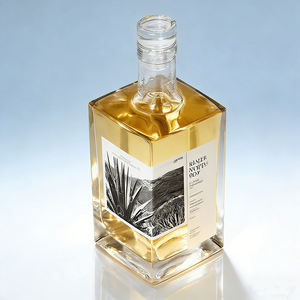 Botella <span class=keywords><strong>de</strong></span> Vidrio Cuadrada <span class=keywords><strong>de</strong></span> 375ml, 500ml, 750ml para Vodka, Ginebra, Sherry, con Tapa - Product Image 4