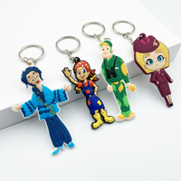 Porte-clés de dessin animé drôle personnalisé, étiquettes Goodie Bag Stuffer Cadeaux de Noël et breloques de vacances
