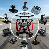 Simulateur de vol complet en métal 6DOF pour usage domestique, avec volant et pédales, pour simulation de vol